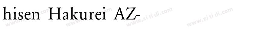 hisen Hakurei AZ字体转换